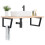 Berkfield Basin Shelf Wall Mounted Steel and Solid Wood Oak 1