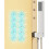 Berkfield Shower Panel System Stainless Steel 201 Gold Curved 11
