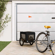 Berkfield Pet Bike Trailer Black Oxford Fabric&Iron
