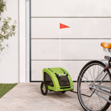 Berkfield Pet Bike Trailer Green Oxford Fabric and Iron