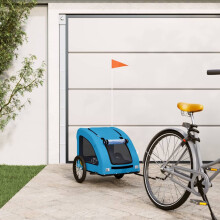 Berkfield Pet Bike Trailer Blue Oxford Fabric and Iron