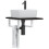 Berkfield Basin Shelf Wall Mounted Steel and Solid Wood Oak 1