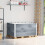 Berkfield Pallet Collars 3 pcs Grey 120x80 cm Solid Wood Pine 1
