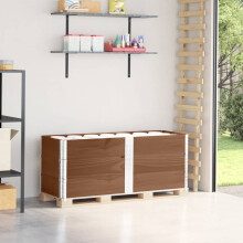 Berkfield Pallet Collars 3 pcs Brown 150x50 cm Solid Wood Pine