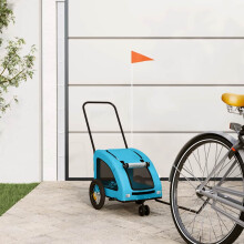 Berkfield Pet Bike Trailer Blue Oxford Fabric and Iron