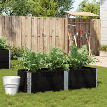 Berkfield Garden Planter Black 150x50 cm Solid Wood Pine