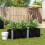 Berkfield Garden Planter Black 150x50 cm Solid Wood Pine 1