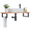 Berkfield Basin Shelf Wall Mounted Steel and Solid Wood Oak 1