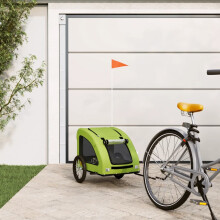 Berkfield Pet Bike Trailer Green Oxford Fabric and Iron