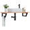 Berkfield Basin Shelf Wall Mounted Steel and Solid Wood Oak 1