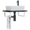 Berkfield Basin Shelf Wall Mounted Steel and Solid Wood Oak 1