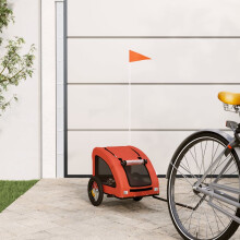 Berkfield Pet Bike Trailer Orange Oxford Fabric and Iron