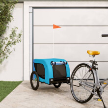 Berkfield Pet Bike Trailer Blue and Black Oxford Fabric and Iron