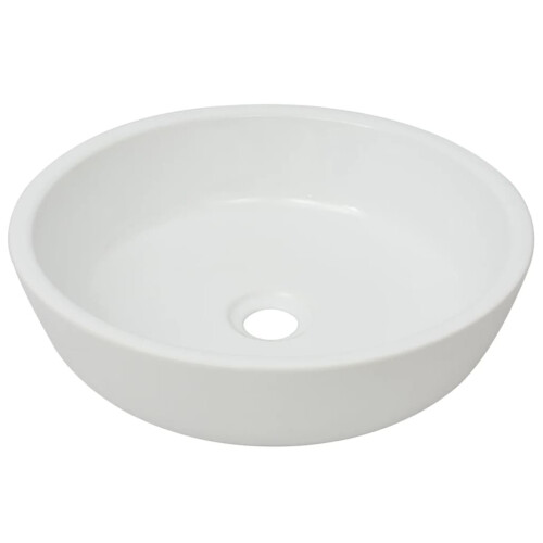 Berkfield Basin Round Ceramic White 42x12 cm 1