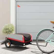 Berkfield Bike Trailer Black and Red 30 kg Iron