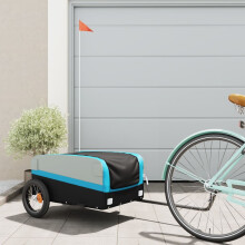 Berkfield Bike Trailer Black and Blue 30 kg Iron