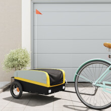 Berkfield Bike Trailer Black and Yellow 30 kg Iron