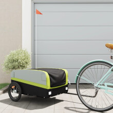 Berkfield Bike Trailer Black and Green 45 kg Iron