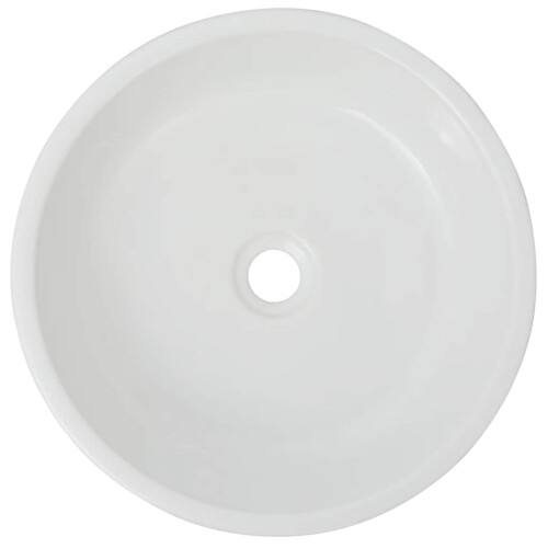 Berkfield Basin Round Ceramic White 42x12 cm 2
