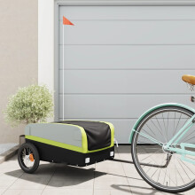 Berkfield Bike Trailer Black and Green 30 kg Iron