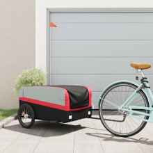Berkfield Bike Trailer Black and Red 45 kg Iron