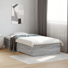 Berkfield Bed Frame with Drawers without Mattress Grey Sonoma 75x190 cm Small Single