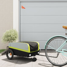 Berkfield Bike Trailer Black and Green 30 kg Iron