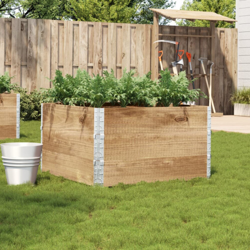 Berkfield Garden Planter 100x100 cm Solid Wood Pine