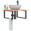 Berkfield Basin Shelf Wall Mounted Steel and Solid Wood Oak 1
