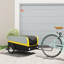 Berkfield Bike Trailer Black and Yellow 45 kg Iron