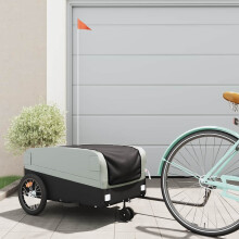 Berkfield Bike Trailer Black and Grey 45 kg Iron