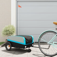 Berkfield Bike Trailer Black and Blue 30 kg Iron