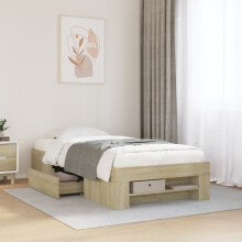 Berkfield Bed Frame without Mattress Sonoma Oak 90x200 cm Engineered Wood