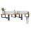 Berkfield Basin Shelf Wall Mounted Steel and Solid Wood Acacia 1