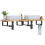 Berkfield Basin Shelf Wall Mounted Steel and Solid Wood Acacia 1