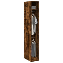 Berkfield Wardrobe Smoked Oak 30x50x200 cm Engineered Wood