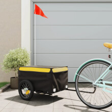 Berkfield Bike Trailer Black and Yellow 30 kg Iron