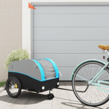Berkfield Bike Trailer Black and Blue 45 kg Iron
