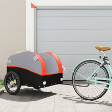 Berkfield Bike Trailer Black and Orange 45 kg Iron