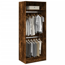 Berkfield Wardrobe Smoked Oak 80x50x200 cm Engineered Wood