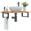 Berkfield Basin Shelf Wall Mounted Steel and Solid Wood Acacia 1