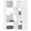 Berkfield Corner Bookcase 4-Tier White 85x85x140 cm Engineered Wood 1