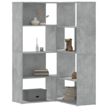 Berkfield Corner Bookcase 4-Tier Concrete Grey 85x85x140 cm Engineered Wood