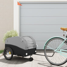 Berkfield Bike Trailer Black and Grey 45 kg Iron