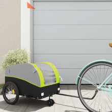 Berkfield Bike Trailer Black and Green 30 kg Iron
