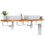 Berkfield Basin Shelf Wall Mounted Steel and Solid Wood Acacia 1