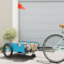 Berkfield Bike Trailer Blue Oxford Fabric and Iron