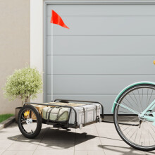 Berkfield Bike Trailer Black 126x63x34 cm Iron