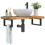 Berkfield Basin Shelf Wall Mounted Steel and Solid Wood Acacia 1