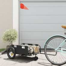 Berkfield Bike Trailer Black Oxford Fabric and Iron